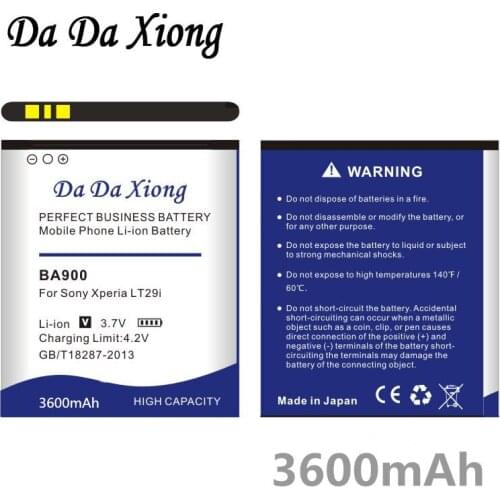 Da Da Xiong 3600mAh BA900 Li-ion Phone Battery for Sony Ericsson TX LT29i / J ST26i / L S36h / C2104 / C2105