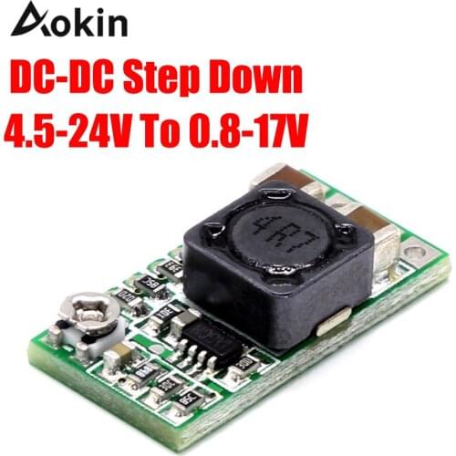 Mini DC-DC 4.5-24V To 5V 3A Step Down Power Supply Module Voltage Buck Converter Adjustable 97.5% 1.8V 2.5V 3.3V 5V 9V 12V 24V