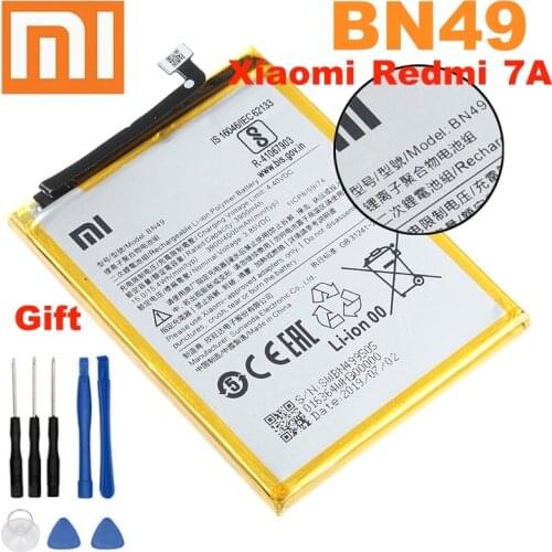 Xiao mi 100% Orginal BN49 4000mAh Battery For Xiaomi Redmi 7A BN49 High Quality Phone Replacement Batteries +Tools