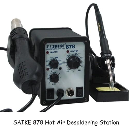 Hot air gun soldering station SAIKE 878 2-in-1 lead-free disassembly