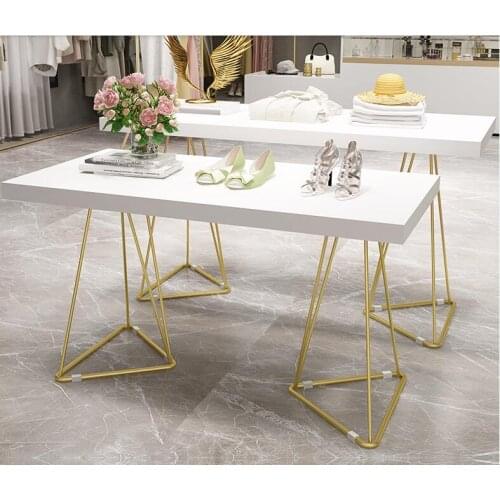Clothing store display table Nakajima display table Rectangular high and low flow table Middle table display shelf