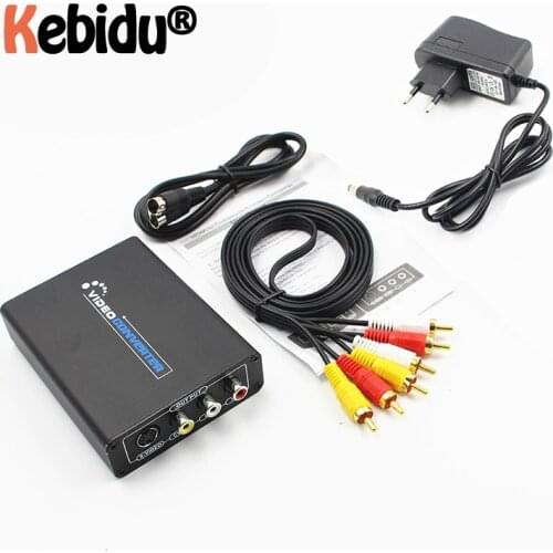 HDMI-compatible to RCA Converter AV/CVSB L/R Video Box HD 1080P 60Hz HDMI2AV Support NTSC PAL Output HDMI-compatible To AV