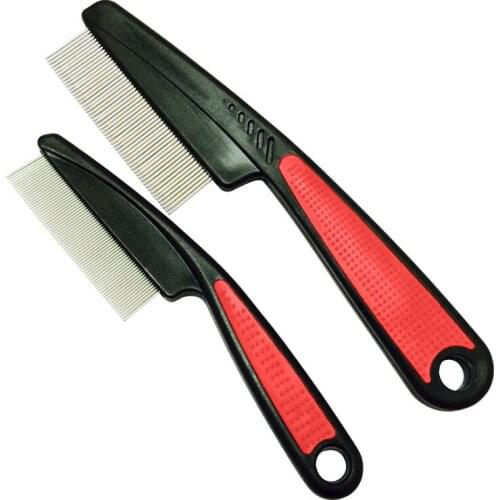 Pet Small Comb Stainless Steel Dense Needles Combs Pet Grooming Tool Dog Shedding Comb Dead Hair Removal for Dogs Cat