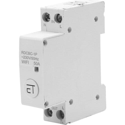 RDCBC-1P WiFi Circuit Breaker Remote Controlled By EWeLink Voice Control Compatible with Alexa and Google Home