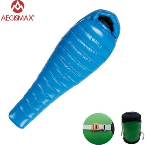 AEGISMAX G Series Adult Ultralight Outdoor Camping Winter Warm Goose Down Mummy Bag Down Sleeping Bag Standard / Lengthened
