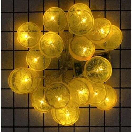 LED Lemon String Light Girl Bedroom Romantic Flash Color Lights New Year Decoration String Lights Holiday Lighting String
