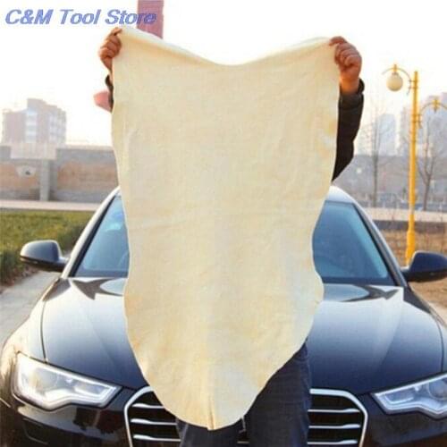 Natural Chamois Leather Car Cleaning Cloth Genuine Leather Wash Suede Absorbent Quick Dry Towel Streak Free Lint Free 5 Size