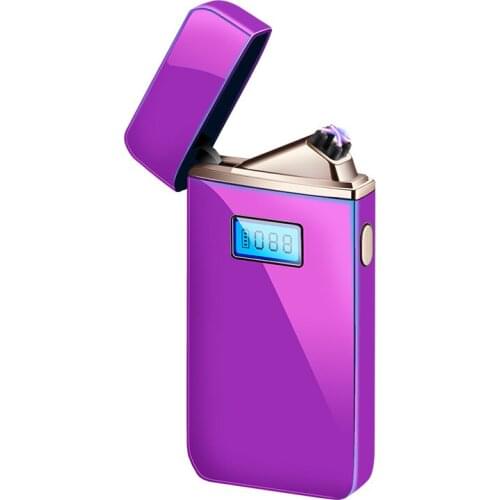 Smart Digital Display, Touch-sensitive Dual Arc Lighter, Gift Windproof USB Cigarette Lighter Smoking Accessories for Weed