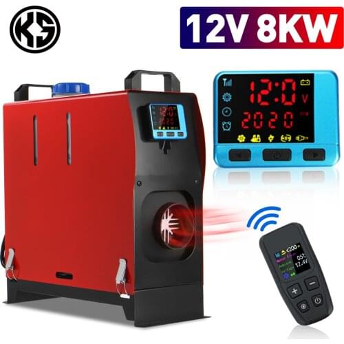 All In One 12V Air Car heater Diesels Car Parking Heater 1KW-8KW For Trucks Motor-Homes Boats Bus +LCD Key Switch+Remote