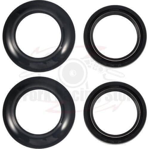 Fork Oil Sealsx2 & Dust Sealsx2 4PCS SET For HONDA VT250 MC20 Spada 1988 1989 1990