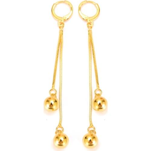 High quality Fashion Gold Filled Womens Drop Earring Dangle Earring Charms Jewelry beads Earrings brincos Vintage girls