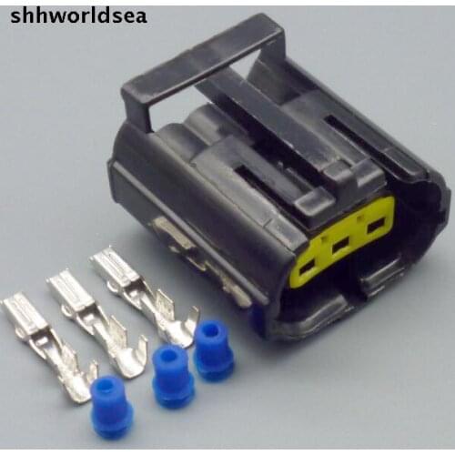 Worldgolden 5/30/100sets kit 1.8mm 3p 3way auto waterproof wire harness connector 344273-3