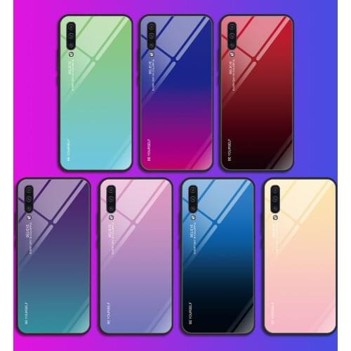 500pcs Rainbow Gradient TPU Hard Case Tempered Glass Cover For Samsung Galaxy S21 Plus S20 FE Note 20 Ultra A32 A42 A52 A72 5G