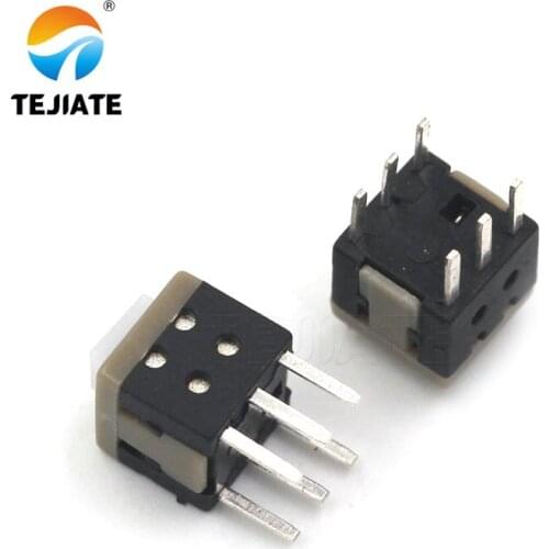 10PCS Button Switch 1/2 Row Needle Key Switch 5.8*5.8 7*7 8*8 8.5*8.5MM Self Locking/No Lock 3/6 Feet Charger Match Electronic