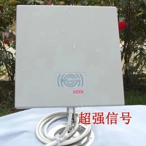 2.4G MHZ Wifi Outdoor Panel Antenna with 75cm Cable 14dB Panel Antenna for Wireless WiFi WLAN Signal Booster