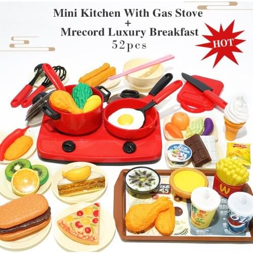 52Pieces Cutting Fruit Vegetable Food Pretend Play Do House Toy Childrens Kitchen Kawaii Educational Toys Gift for Girl Kids