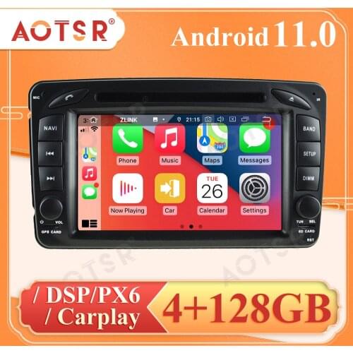 128G Android 11 PX6 2 Din Android 10 Car Multimedia Player GPS For Mercedes Benz CLK W209 W463 W208 Vaneo Viano Vito Auto Radio