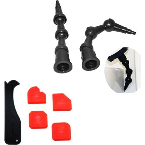Free Shipping 2pcs 360 Degree 90 degree 45 degree Sealant Nozzle and 1set Sealant Finishing Tool and Silicone Removal Tool