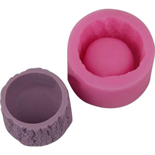 BMBY-Succulent Plant Flower Pot Silicone Mold Gypsum Cement Fleshy Flower Bonsai DIY Ashtray Candle Holder Mould