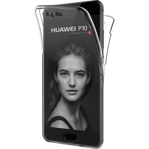 For Huawei P10 Case, P10 Lite Case, P10 Plus Case 360 Degree Full Cover Soft Clear Case Shockproof Transparent Silicone Cover