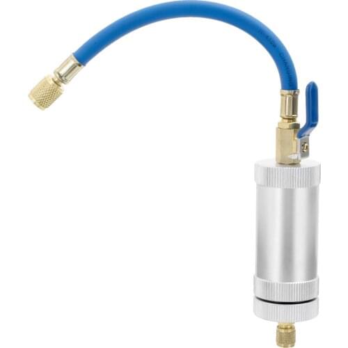 KKMOON R12 R134A R22 Air Conditioning Car Oil Injection Dye Injection Tool 2 Ounce 1/4" Pure Liquid Oil Coolant Filler Tube