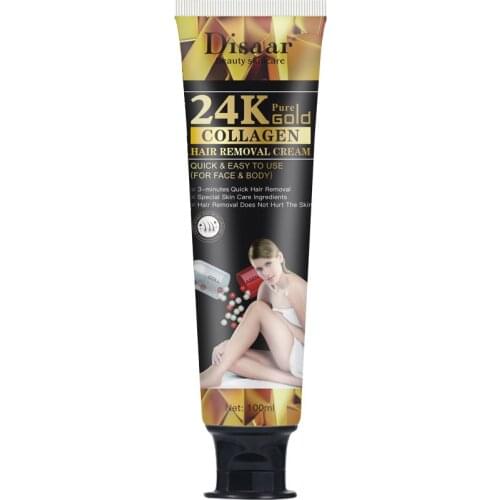100ml 24K Gold Collagen Fast Hair Removal Underarms Thighs And Arm Hair Removal Gentle Natural Non-irritating Hair Removal Cream