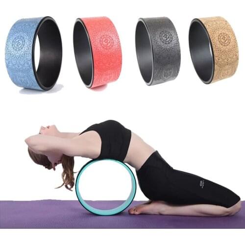 Yoga Pilates Circle TPE Fitness Roller Wheel Yoga Prop Wheel Back Training Tool Home Workout Wheel Waist Shape Pilates Ring