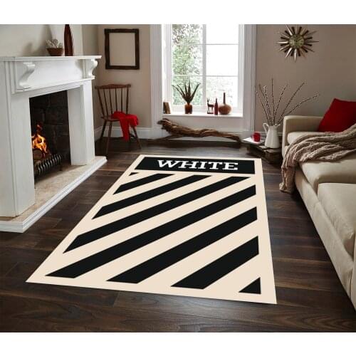 Hot Black White Striped Decor Rugs,2021 New Autumn Season Carpets, Non-Slip Kitchen Rug, area Rug Modern Carpet, Design Rug