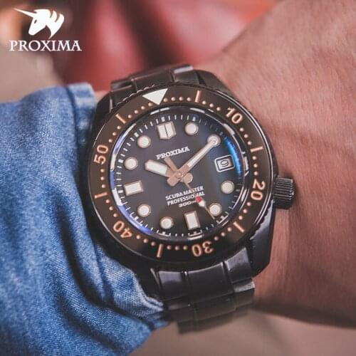 Proxima 2021 Mens And Womens Leisure Mechanical Watch Automatic 300m Diving Watch C3 Super Bright Sapphire Watch Reloj Hombre