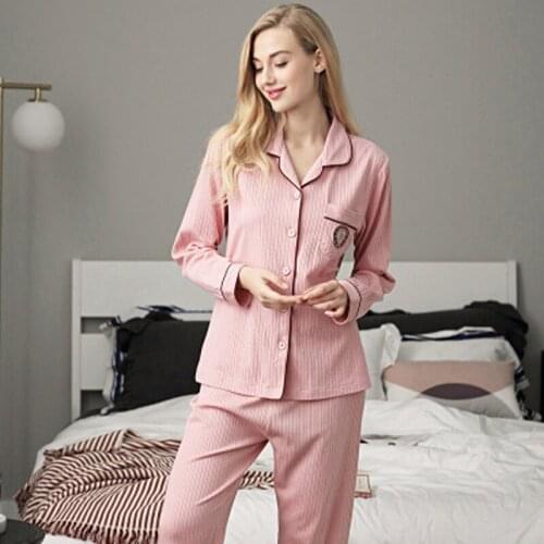Latest Women Sleepwear Autumn Winter Warm Woman Austrial coton Pajama Suit Nightwear Pajama home clothing One Set For Ladies
