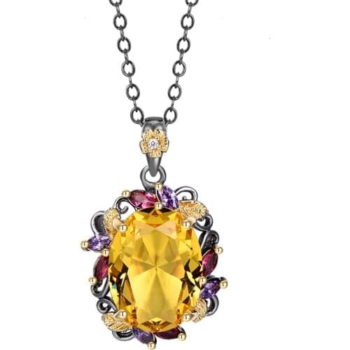 New Women Fashion Long Chain Pendant Necklace gold Zircon Valentine Wedding Jewelry Female Girls Drop Shipping