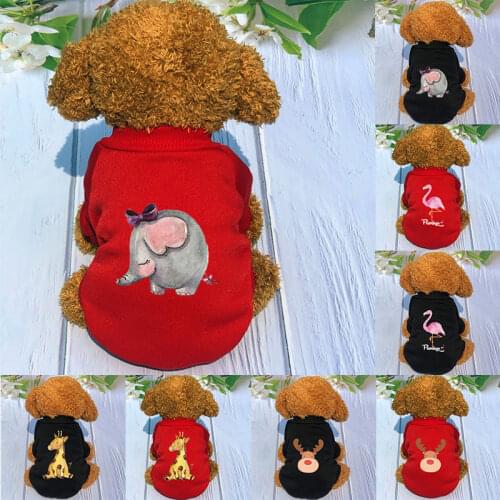 Dog Clothes For Small Dogs Winter Warm Cartoon Pet Dog Jacket Coat Puppy Christmas Clothing Hoodies Puppy Dog Accessories Outfit