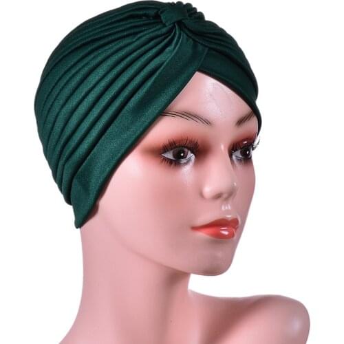 Solid Color Muslim Turban Cap Fashion Elastic Islamic Inner Hijab Caps Wrap Head for Women Girls Leisure Sports Yoga Beanies Hat