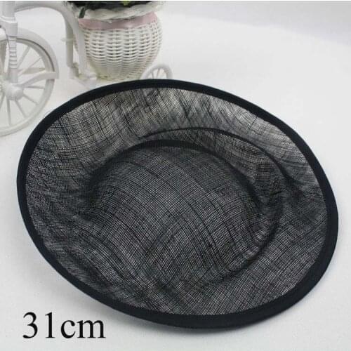 Wholesale 5pcs/lot 31cm Sinamay Fascinator base White Black Party Fascinator Hat Base IDY Hat Accessories Support Mix color