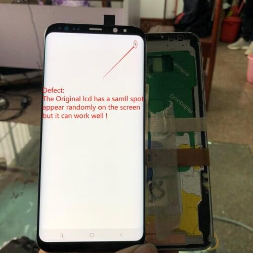 Original Amoled S8plus LCD For Samsung Galaxy s8+ plus G955 G955F LCD Display+Touch Screen Digitizer Assembly with a spot+frame