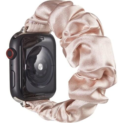 Unique Scrunchie Elastic Strap for Apple Watch Series 6 SE 5 4 3 Band 44mm 40mm Women Watchband Bracelet for iwatch 38mm 42mm