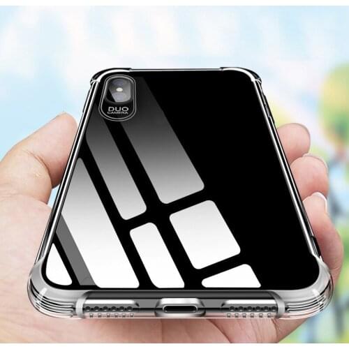 Silicone Phone Case For iPhone XS Max XR X 10 8 7 6 6S S Plus 5 5S SE Clear Crystal TPU Cover Case For iPhone 8Plus 7Plus Coque