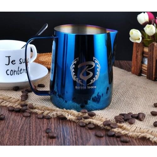 Barista Space Blue Steel Milk Pot Pitcher 350 ml