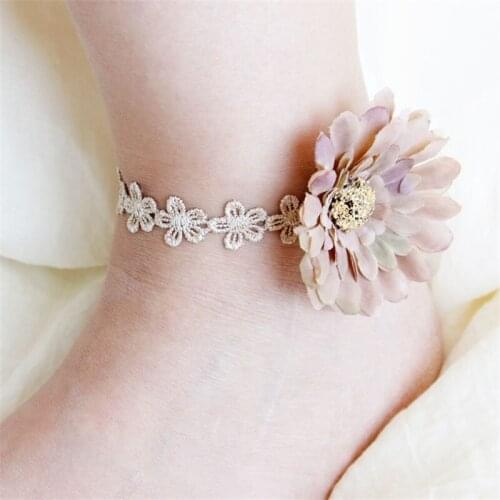 YiYaoFa Vintage Lace Anklet for Women Accessories Gothic Jewelry Women Anklet Bracelet Summer Beach Foot Jewelry LA-46