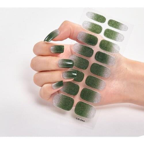 Temporary Tattoos Kids Sticker For Nails Nail Polish Stickers Gradual Change Nails Art Decoration Nail Strips Creative Lucency