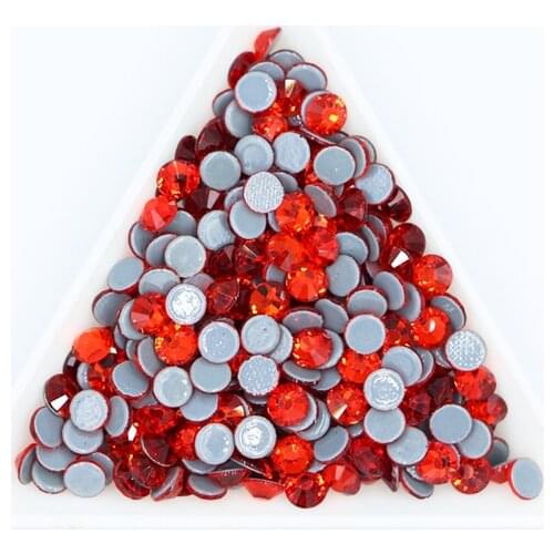 All sizes Light Siam DMC Iron On Rhinestones/Flat Back Nail art Hot fix Crystal Rhinestones Strass Sewing & Fabric Garment