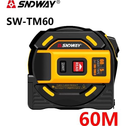 High precision digital portable laser rangefinder tape measuring tool SW-TM60