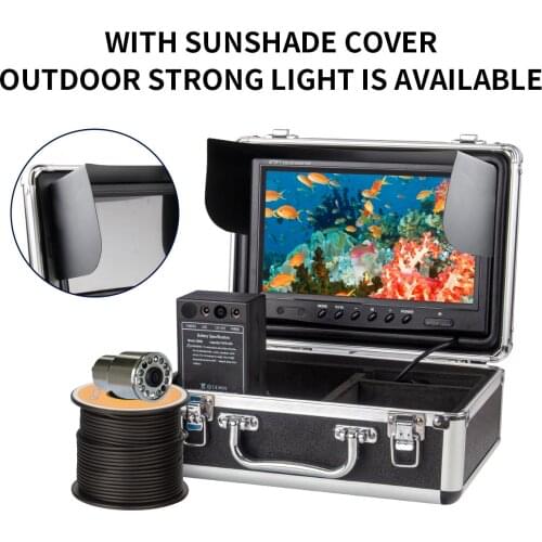 WF13plus 1200TVL Fishing Camera Waterproof Underwater DVR Video Cam 15m Cable 12pcs IR Infrared LED for Ice,Lake Boat Fishing