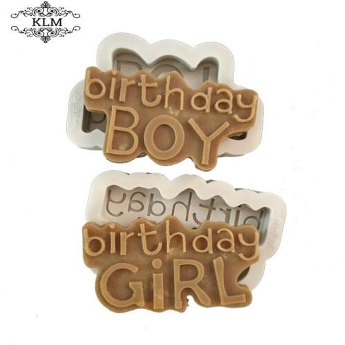 KLM-00241 Birthday cake letter silicone mold Soap mold