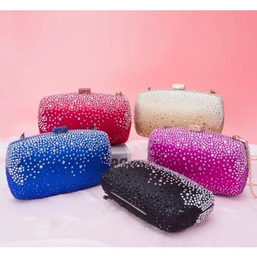 Womens Crystal Clutch Gold Evening Bag Luxury Wedding Clutch Purse Elegant Handbag