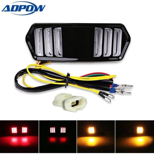 1PC Motorcycle Rear Light LED Tail Lamp Integrated Turn Signal Indicator For Honda MSX 125 CBR650F CTX700N Motorbike 12V