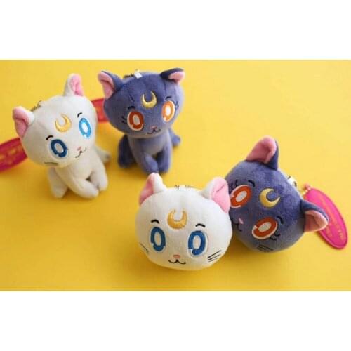 10/Lot Cat 6-10CM Plush Stuffed Keychain Toy
