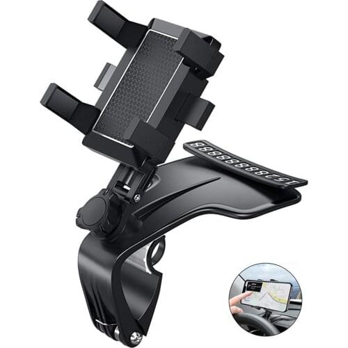 1200 Degree Rotating Car Multifunctional Mobile Phone Bracket With Stop Sign Dashboard Mount GPS Stand Phone Holder Parking Card