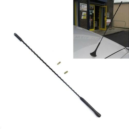 16Inch 5 6 MM Car Antenna Roof Mast For Fiat AM FM Radio Channels Thread With 2 Adapters Vehicle Aerial Antenna