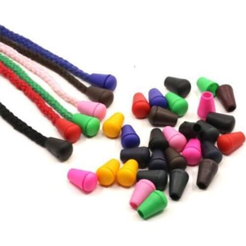 20pcs Cord Ends Bell Stopper With Lid Lock Colorful Plastic Toggle Clip For Paracord Clothes Bag Sports Wear Shoes Accessories